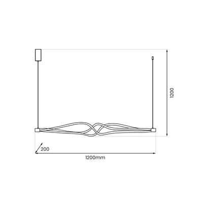 LED-loftlampe Milagro Twister 56 W Sort