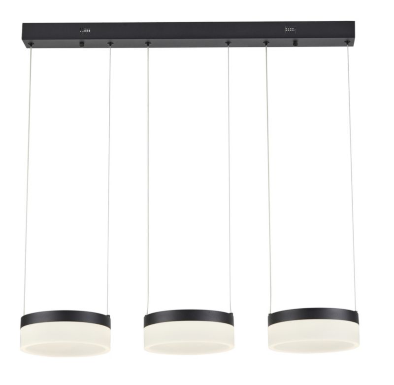 LED Loftslampe Nicki 3 x 12 W Sort Mat