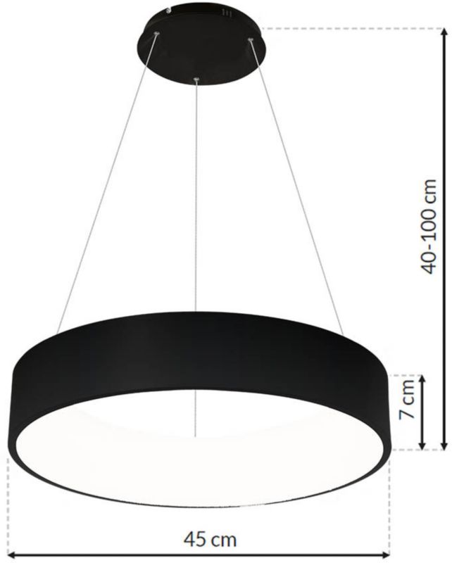 LED-lampe Ohio 24 W Sort