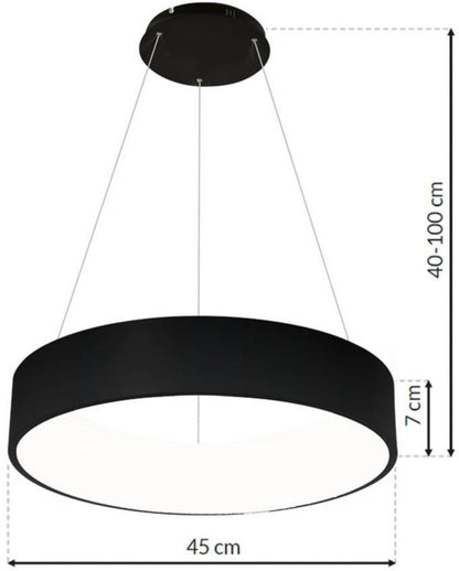LED-lampe Ohio 24 W Sort