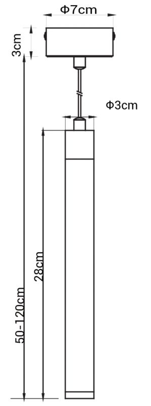 LED-pendel Walsh 1-punkt 10W Krom