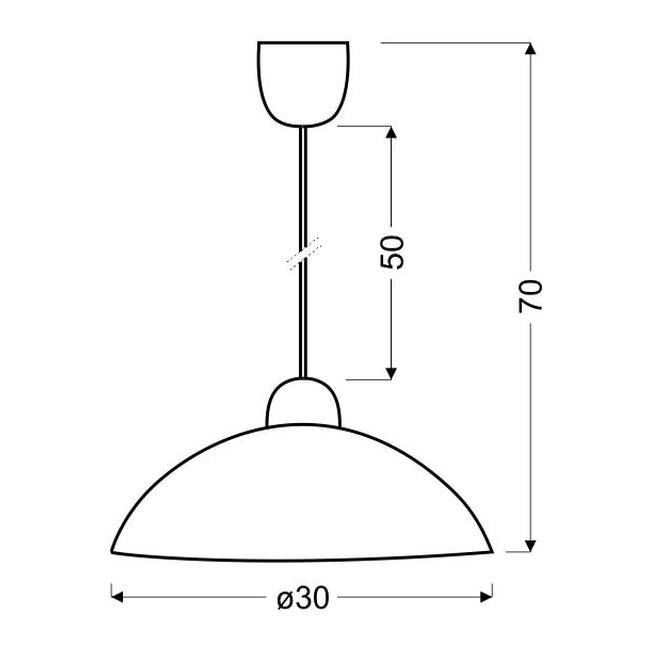 Loftslampe Letycja 1x60 W E27 Hvid