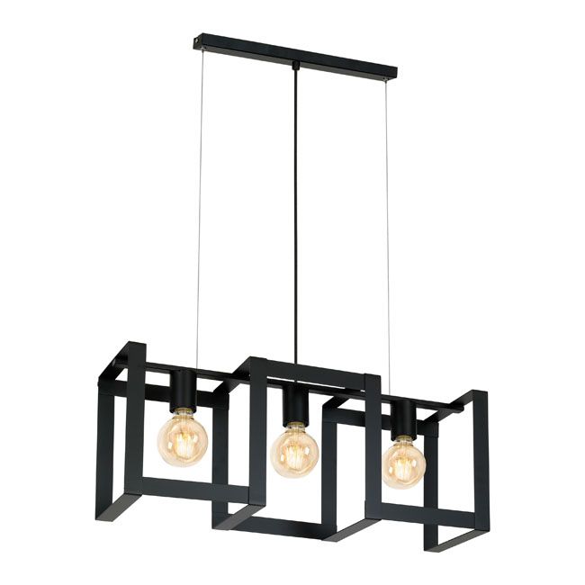 Luminex Kartel pendellampe 3 x 60 W E27 mat-sort