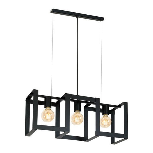 Luminex Kartel pendellampe 3 x 60 W E27 mat-sort