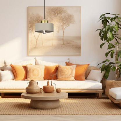 Hængelampe Marti 1xE27 Beige Guld 20 cm