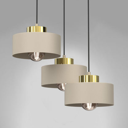 Hængelampe Marti Rund 3 x E27 Beige Guld
