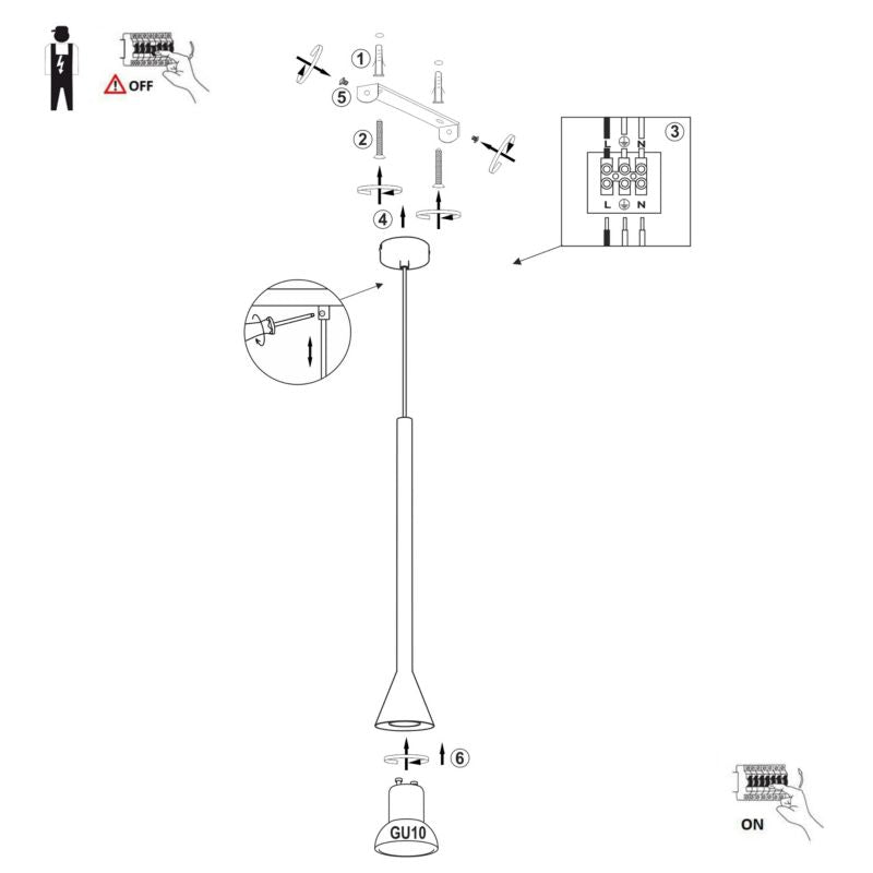 Loftslampe Mazzo 1 x GU10 Beige