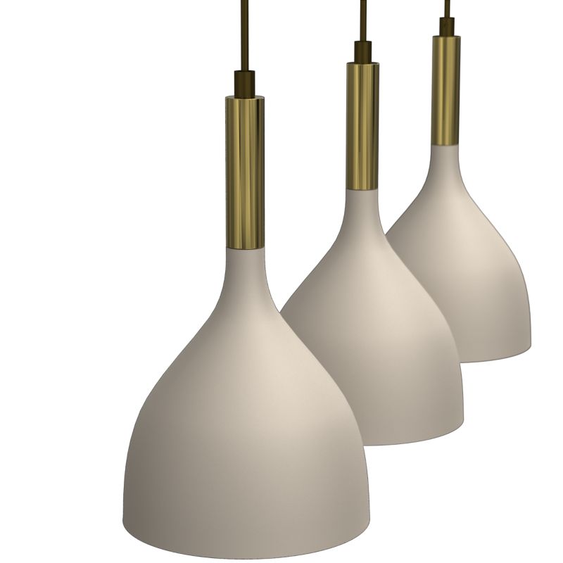 Hængelampe Noak 3xE27 Beige/Guld 5907565940060