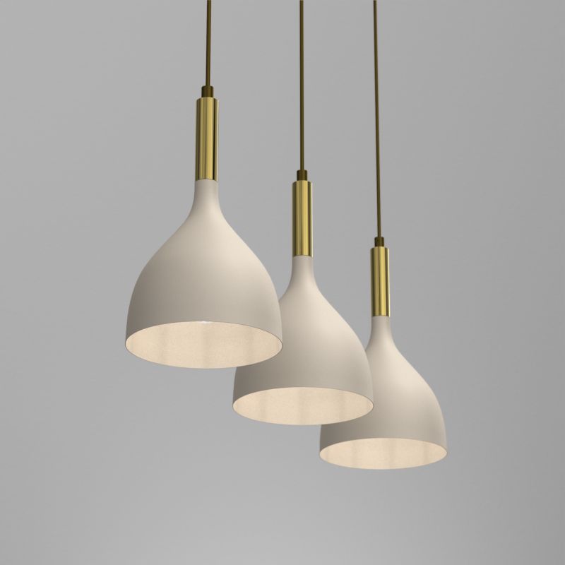 Hængelampe Noak 3xE27 Beige/Guld 5907565940060