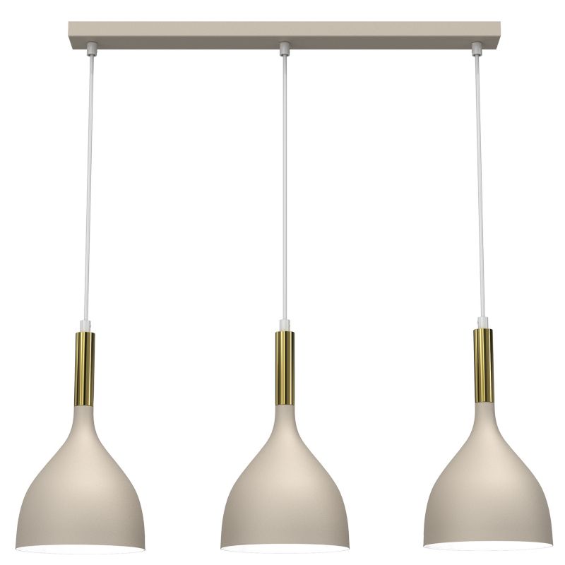 Hængelampe Noak 3xE27 Beige/Guld 5907565940060