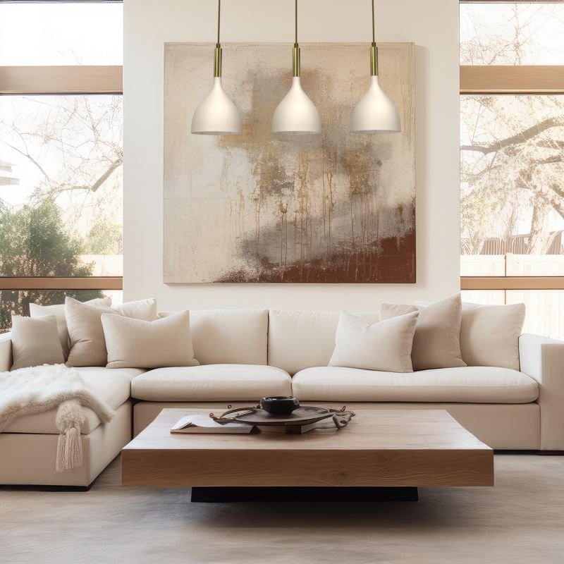 Hængelampe Noak 3xE27 Beige/Guld 5907565940060