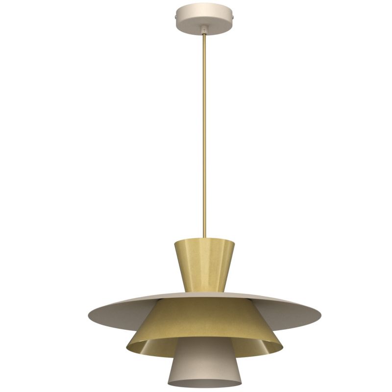 Hængelampe Plato 1xE27 Beige Guld 34 cm