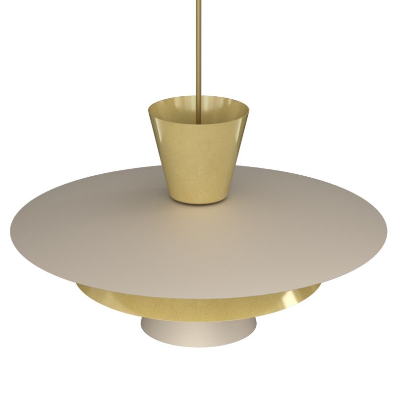 Hængelampe Plato 1xE27 Beige Guld 34 cm