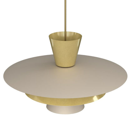 Hængelampe Plato 1xE27 Beige Guld 34 cm