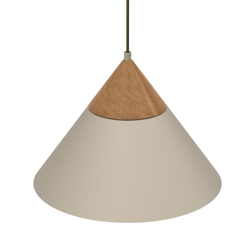 Hængelampe Luminex Single 1 x E27 Beige Træ