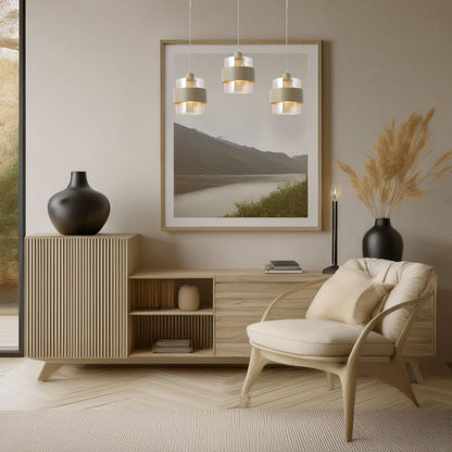 Hængelampe Valentino 3xE27 180x750x1200 mm Metal Glas