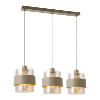 Hængelampe Valentino 3xE27 180x750x1200 mm Metal Glas