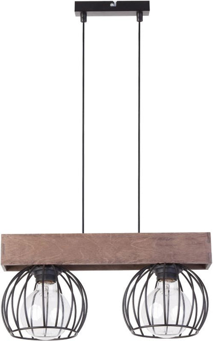 Hængelampe Milan 2 1 x 60 W E27 Brun