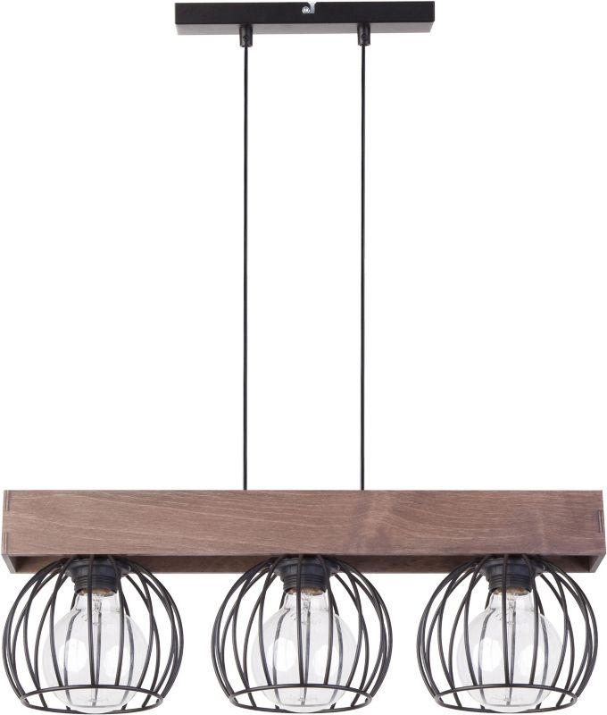 Hængelampe Milan 3 1x60W E27 Brun