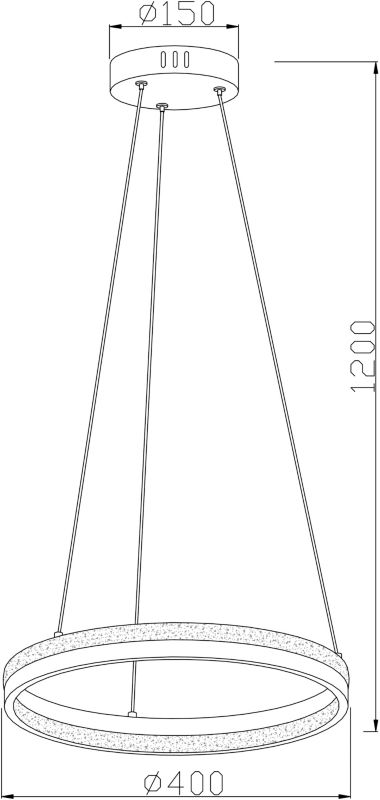 Hængelampe Proxima 2400 lm 3000-4000 K Sort