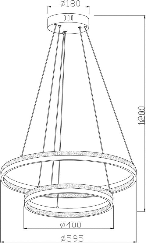 Hængelampe Proxima 5120 lm 3000-4000 K Sort
