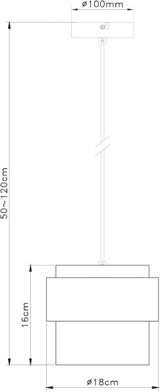 Hængelampe Quan 1 x E27 Krom 180 mm