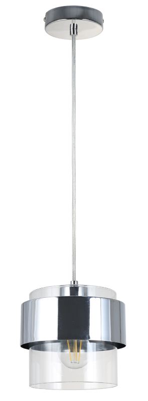 Hængelampe Quan 1 x E27 Krom 180 mm