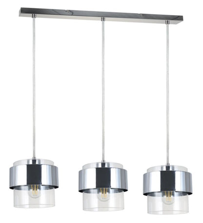 Hængelampe Quan 3x E27 Krom 750 mm