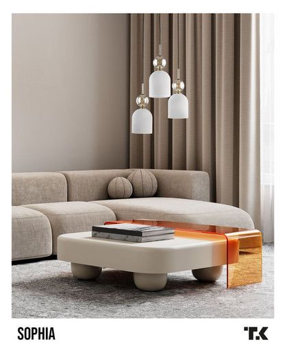 Hængelampe Sophia 3xE14 Cognac Hvid 5906135110216