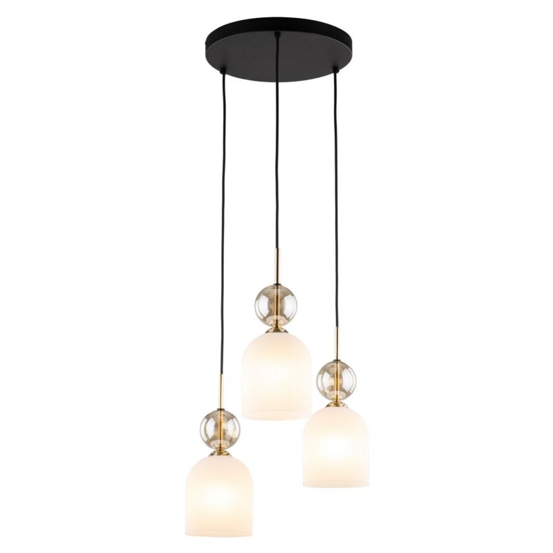 Hængelampe Sophia 3xE14 Cognac Hvid 5906135110216