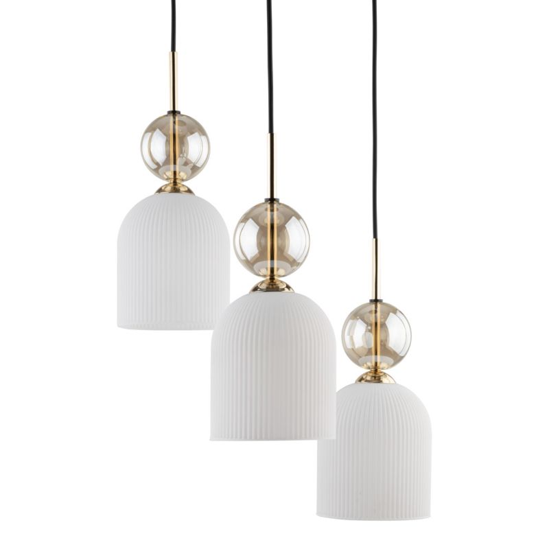 Hængelampe Sophia 3xE14 Cognac Hvid 5906135110216