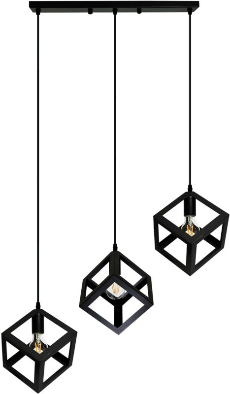 Hængelampe Sweden 3x60 W E27 Sort