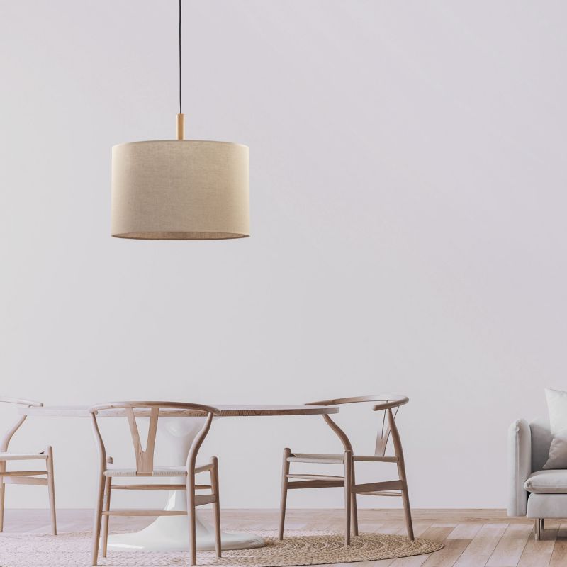 Hængelampe Deva 1xE27 Beige 50 cm