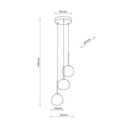 Loftslampe Misty 3 x G9 Hvid-Sort 5906135110186