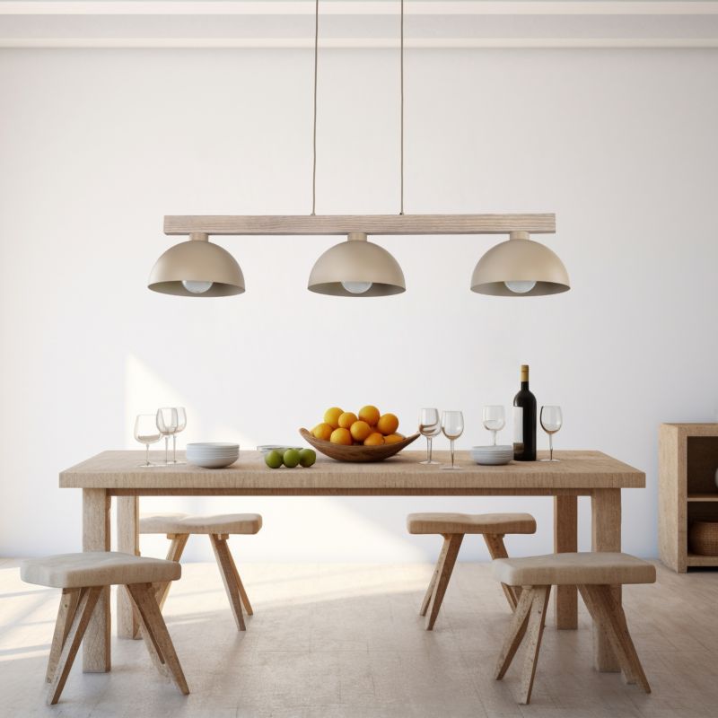 Hængelampe Oslo Sabia 3xE27 Beige 115 cm