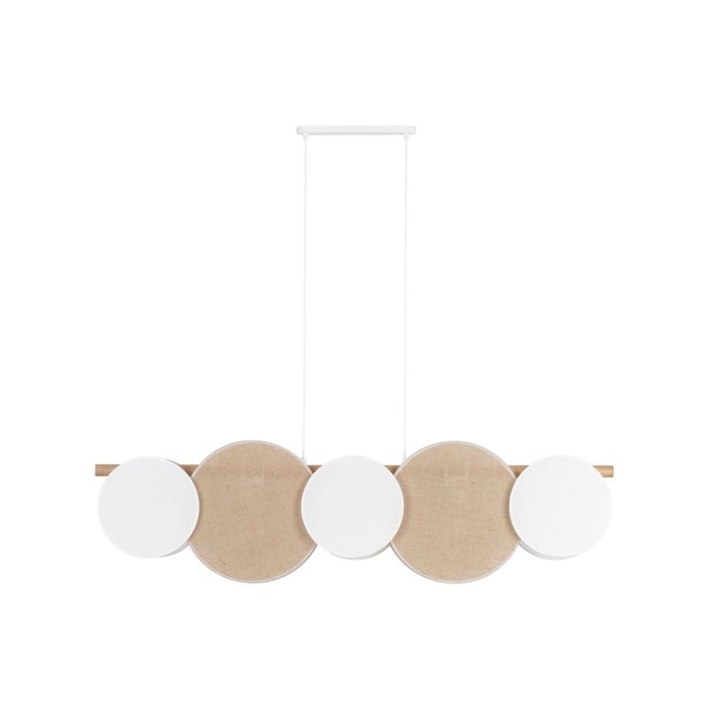 Hængelampe Pulse 5 x E27 Beige/Hvid