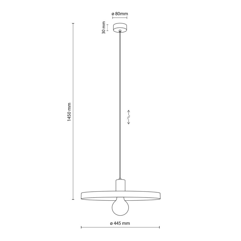 Hængelampe Sila 1xE27 40 cm Brun
