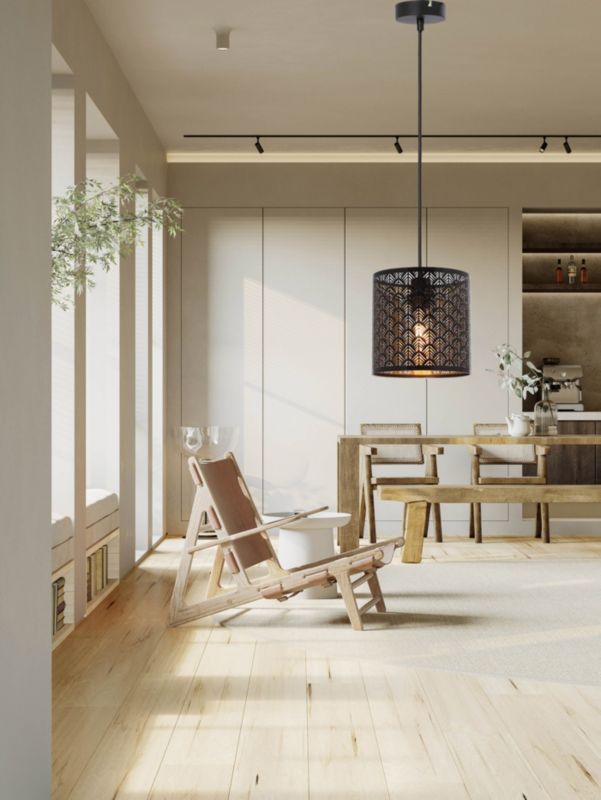 Loftslampe Tuluza 1-Punkts E27 Sort
