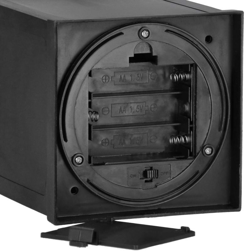 Springos LED-lanterne med flammeeffekt 10,5 x 10,5 x 22,5 cm – dekorativ pejselygte til jul, 1 stk.