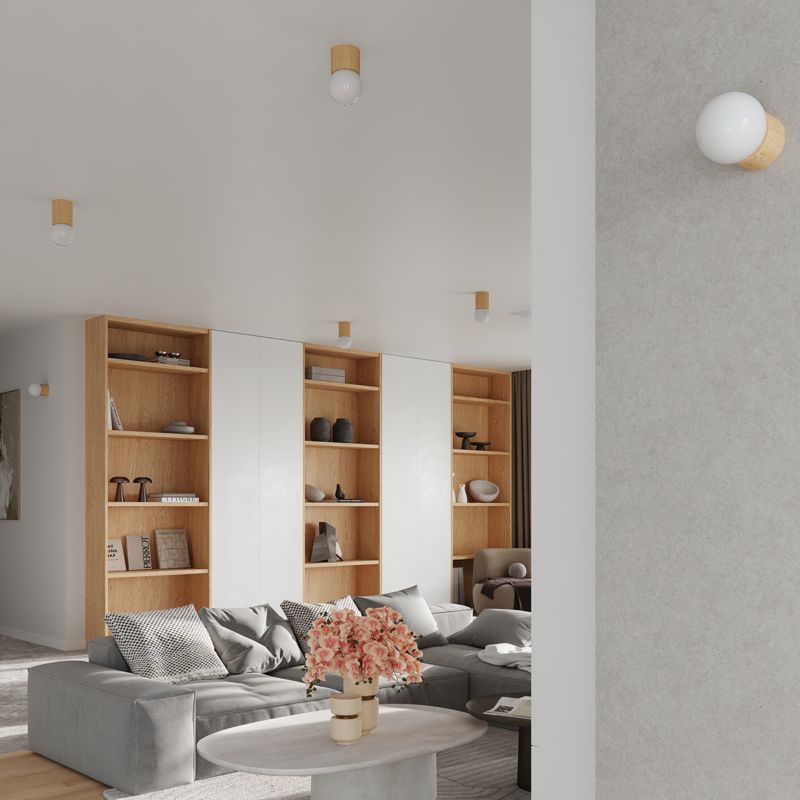 Boomo bordlampe i træ fra Sollux Lighting, 1 stk.