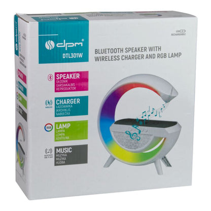 Bordlampe DPM med BT-højttaler RGB Hvid
