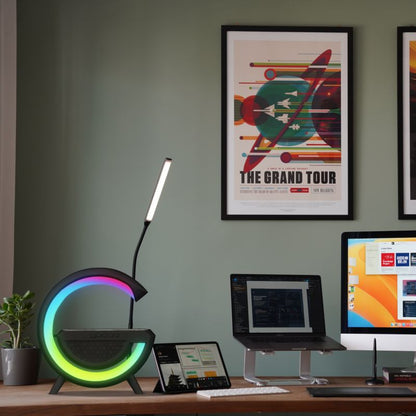 Bordlampe DPM med BT-højttaler RGB Sort