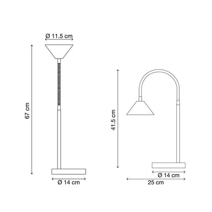 LED bordlampe mat-sort