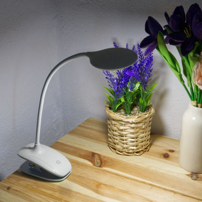 LED bordlampe DPM med clips hvid