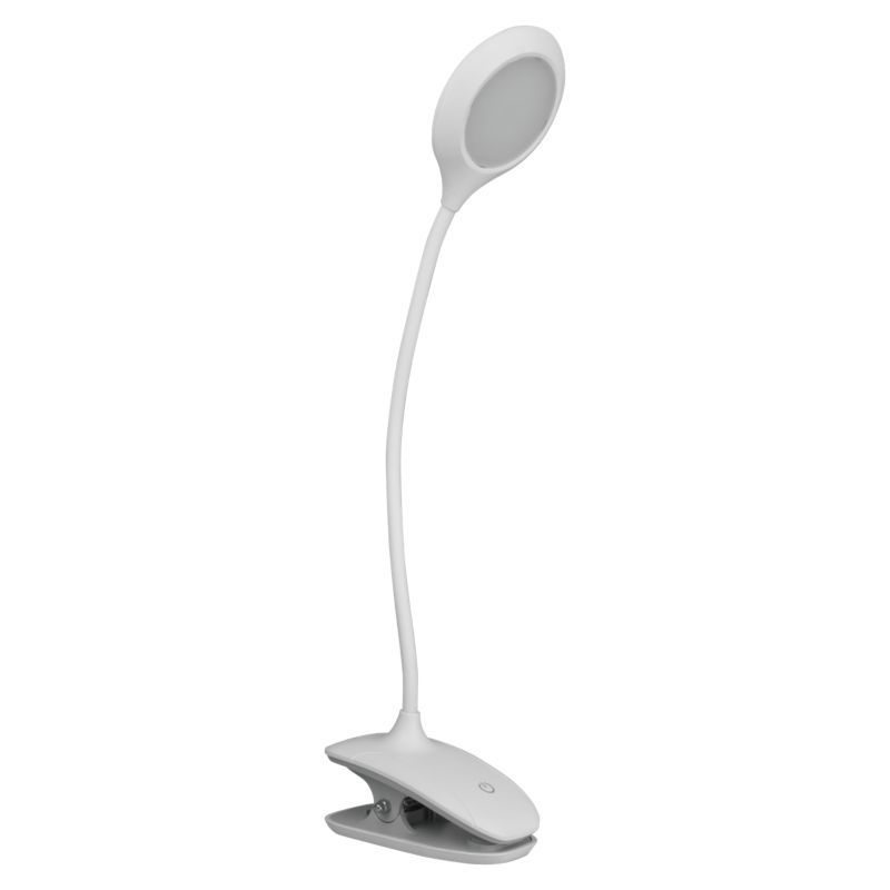LED bordlampe DPM med clips hvid