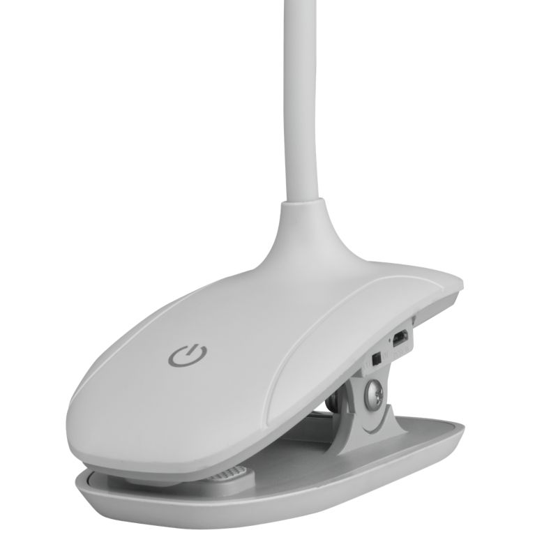 LED bordlampe DPM med clips hvid