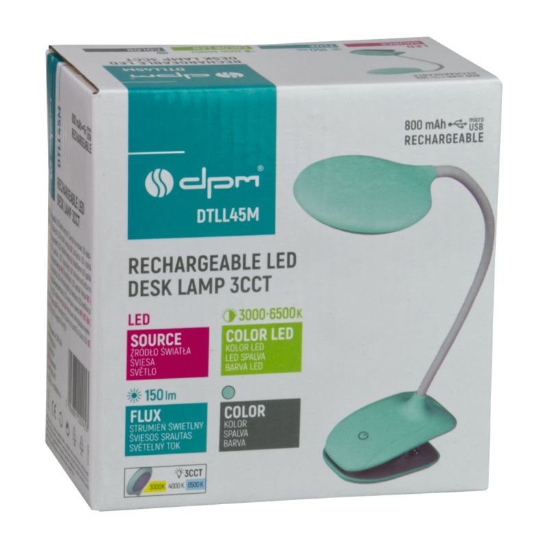 LED Bordlampe DPM med Klips Mint