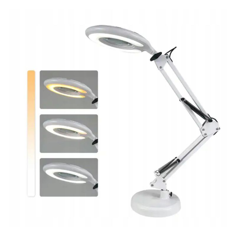 LED Bordlampe DPM med Lup CCT Hvid