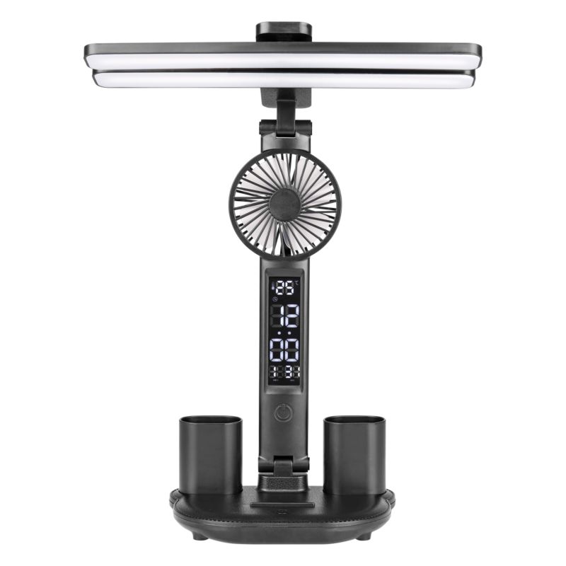 LED Bordlampe DPM Med Penneholder Sort