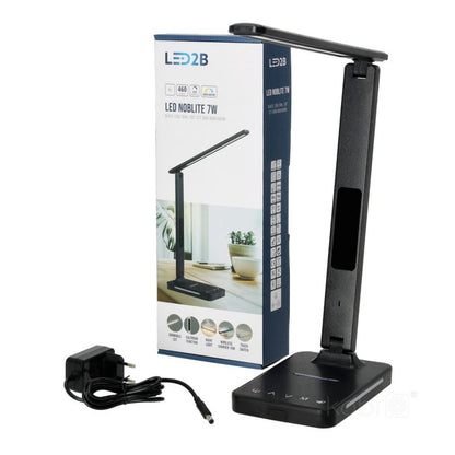 LED skrivebordslampe Kobi Noblite 7W CCT sort 1 stk.